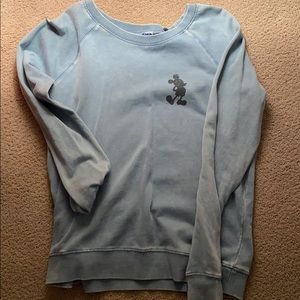 Junk Food Weathered Style Sweatshirt Mickey Mouse